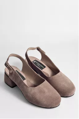 Туфли замшевые на каблуке больших размеров