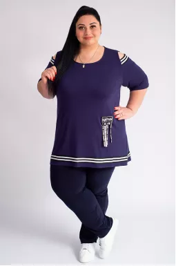 Туніка трапеція з декором великих розмірів