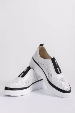 Туфлі біло-чорні великих розмірів