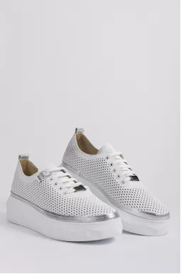 Туфлі білі зі сріблом великих розмірів