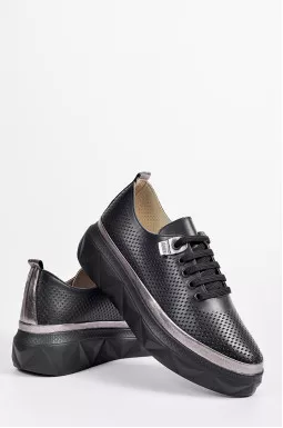 Туфлі чорні зі сріблом великих розмірів