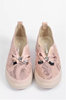 Туфлі пудрові з прикрасою великих розмірів