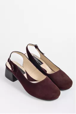 Туфли шоколадные замшевые на широкие ножки больших размеров