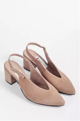 Замшевые туфли в цвете визон больших размеров