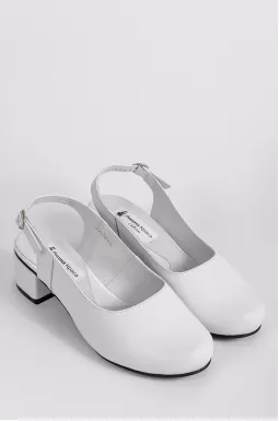 Туфли белые на каблуке на широкие ножки больших размеров
