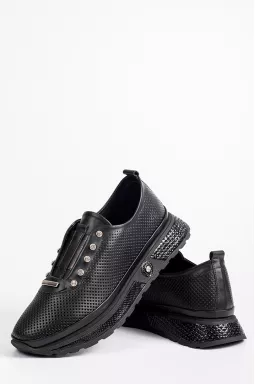 Кросівки чорні з декором великих розмірів