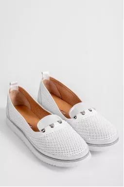 Біло-сріблясті туфлі великих розмірів