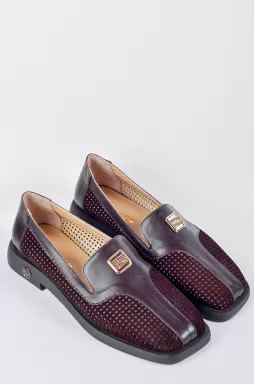 Туфли классические в шоколадном цвете с сочетанием замши и кожи больших размеров