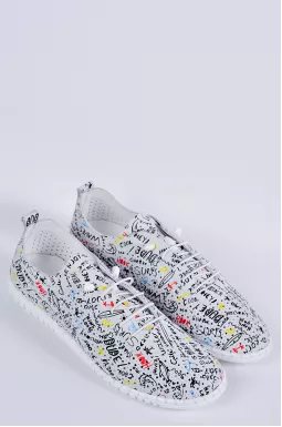 Шкіряні туфлі з контрастним графічним оформленням великих розмірів