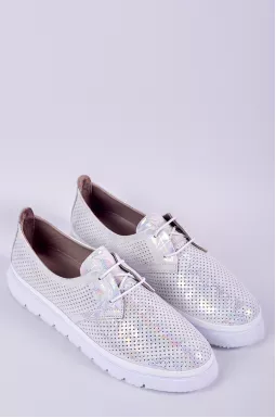 Туфли в сером цвете с голографическим эффектом больших размеров