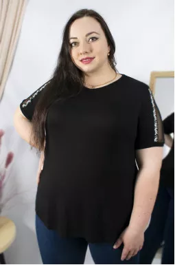 Футболка с сеткой супер батал