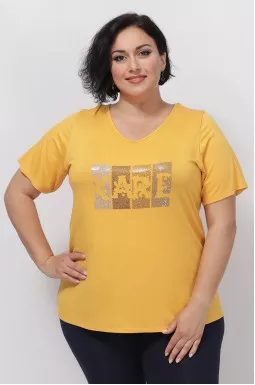 Футболка с блестящим принтом