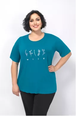  Мягкая трикотажная футболка супер батал