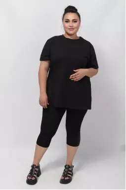 Футболка трикотажная базовая однотонная супер батал