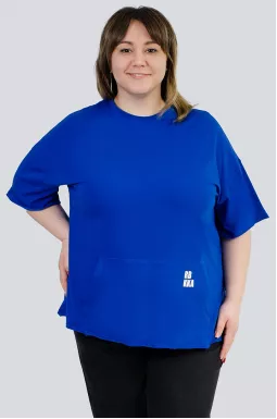 Футболка з кишенею-кенгуру великих розмірів