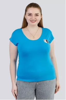 Футболка короткая из вискозы больших размеров