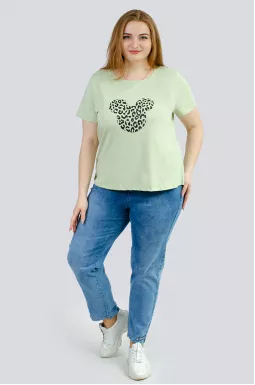 Футболка однотонная котоновая больших размеров