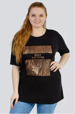 Футболка з анімалістичним принтом розміри 50-66