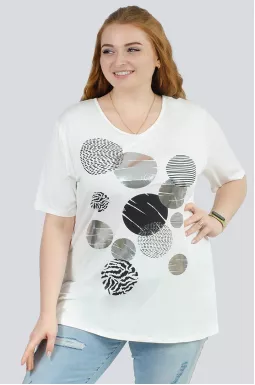 Футболка с принтом больших размеров