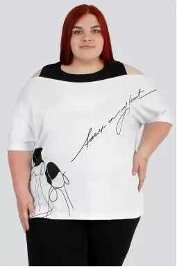 Футболка в оригінальному дизайні великих розмірів