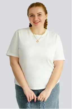 Футболка белая больших размеров