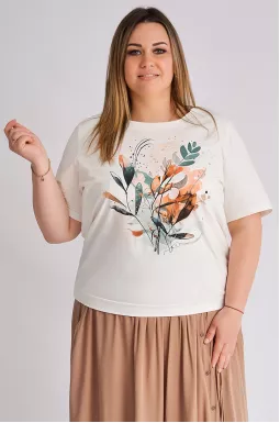 Футболка короткая трикотажная больших размеров