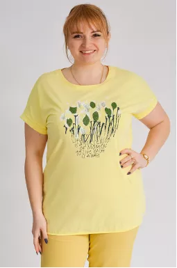 Футболка с декором больших размеров