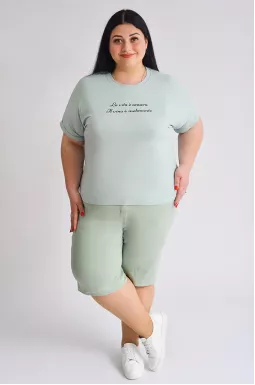 Футболка трикотажна із написом великих розмірів