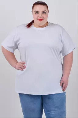 Базова довга футболка в однотонному виконанні великих розмірів