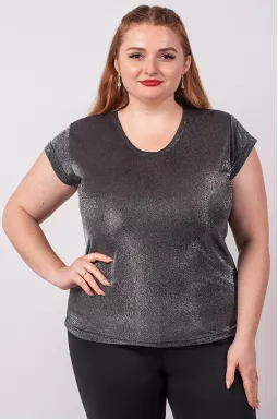 Футболка коротка з делікатним переливом великих розмірів