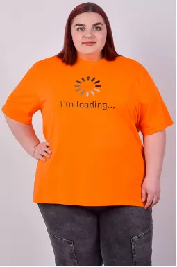 Футболка з акцентним графічним принтом великих розмірів