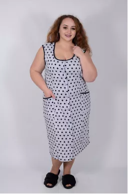 Халат домашній довгий в принт батал