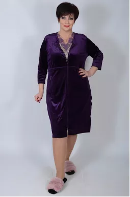 Халат велюровый батал