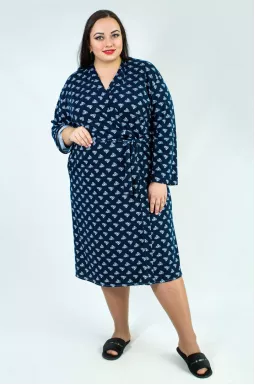 Халат трикотажный на запах супер батал