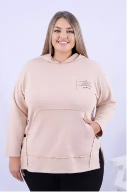 Тепле подовжене худі супер батал