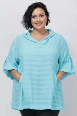 Худі жатка в горизонтальну смужку батал