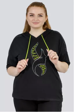 Худи со стразами больших размеров