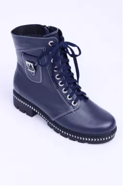 Ботинки зимние со шнуровкой и молнией больших размеров