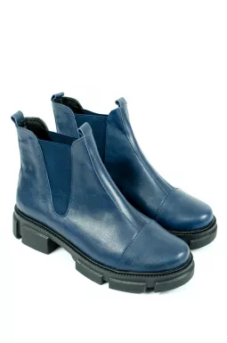 Черевики сині на тракторній підошві великих розмірів