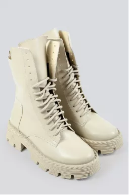 Ботинки кожаные на шнуровке в разных цветах больших размеров