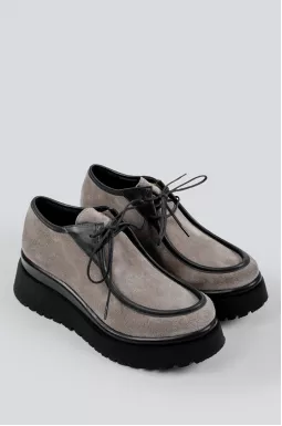 Черевики зі шнурками кольору візон великих розмірів