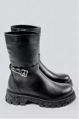 Высокие ботинки с подошвой в узор больших размеров