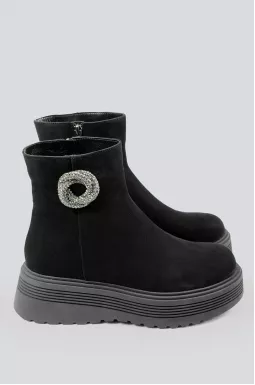 Черевики замшеві з прикрасою великих розмірів