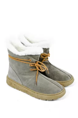 Уггі замшеві з яскравою шнурівкою великих розмірів