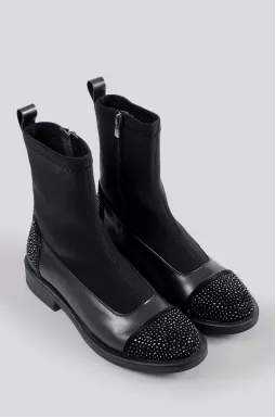 Черевики із шкіри та текстилю з шипами великих розмірів