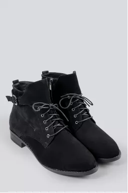 Черевики замшеві зі шнурками великих розмірів