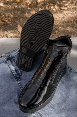 Черевики лакові з блискавками великих розмірів