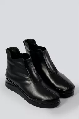 Черевики чорні на танкетці великих розмірів