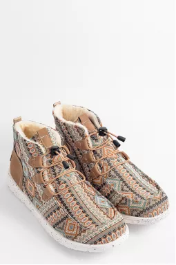 Ботинки с цветным орнаментом больших размеров