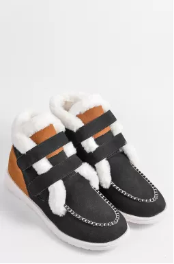 Ботинки с текстильными застежками-липучками больших размеров